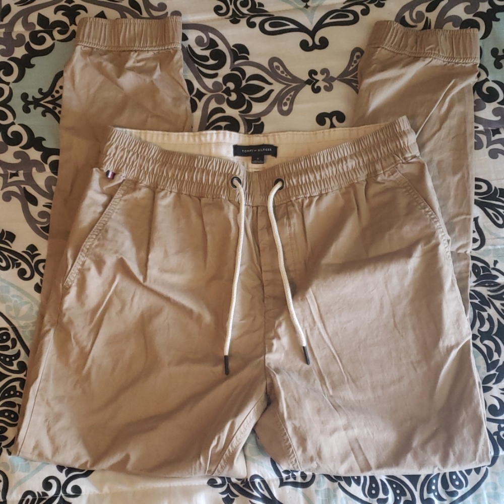 Mens Tommy Hilfiger Khaki Joggers Soze Medium
